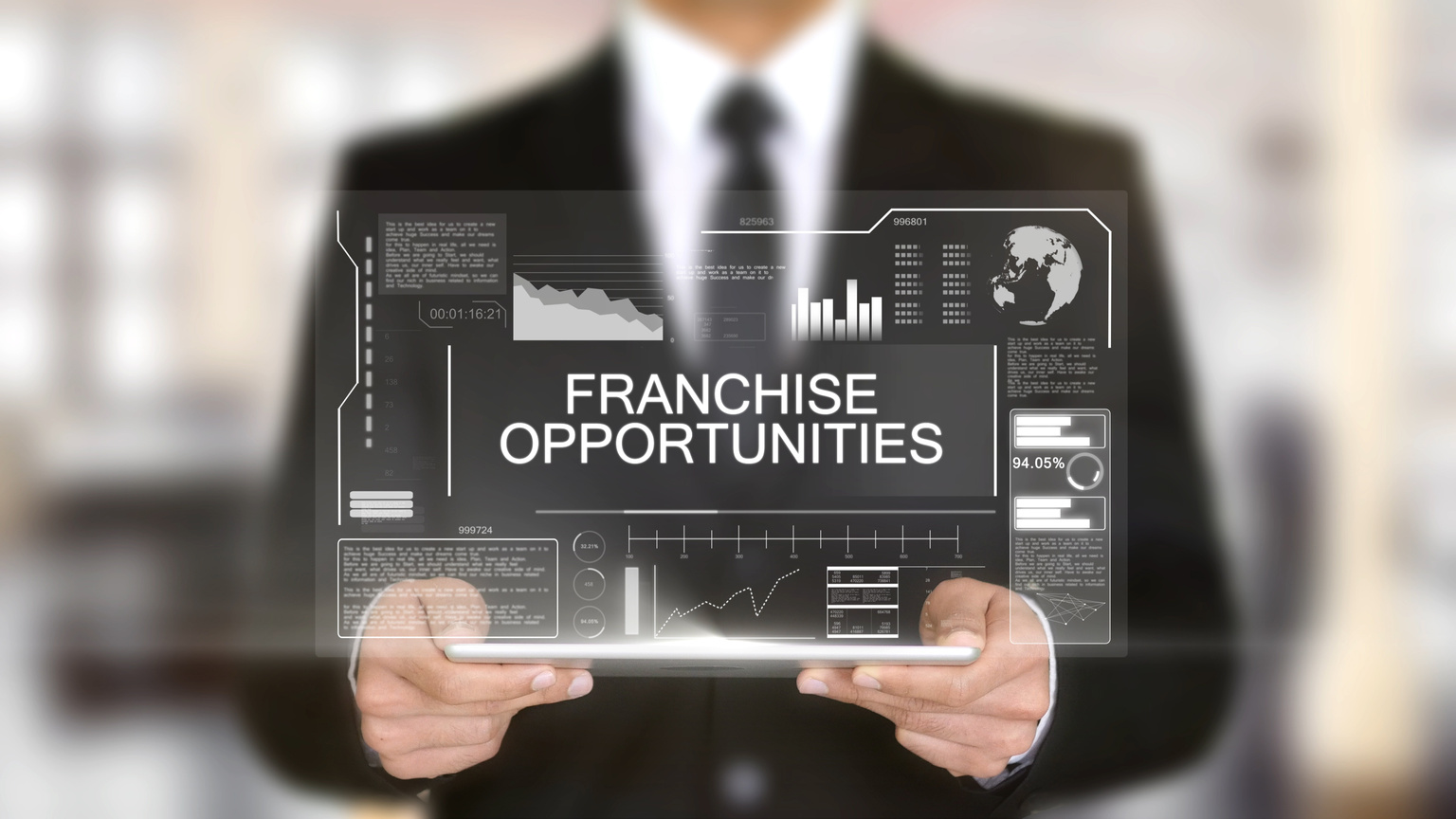 Franchise Opportunities, Hologram Futuristic Interface, Augmented Virtual